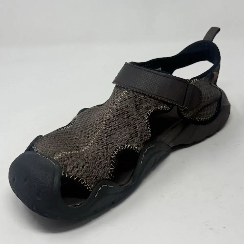 Crocs Swiftwater Mesh Deck Sandals Shoes Mens 10 Brown Fisherman Water Comfort
